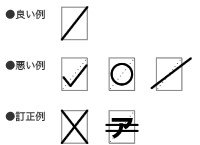 チェック欄 記入例