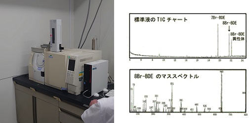 GC-MS分析により、臭素系難燃剤(PBB および PBDE)を定性・定量分析