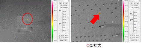 サブストレート基板でのショート不良箇所を特定