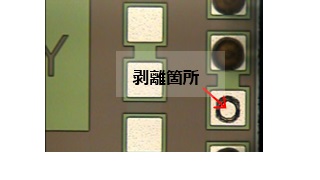 剥離箇所