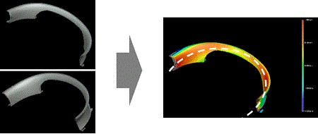 二つのサンプルの画像を取得し形状を比較
