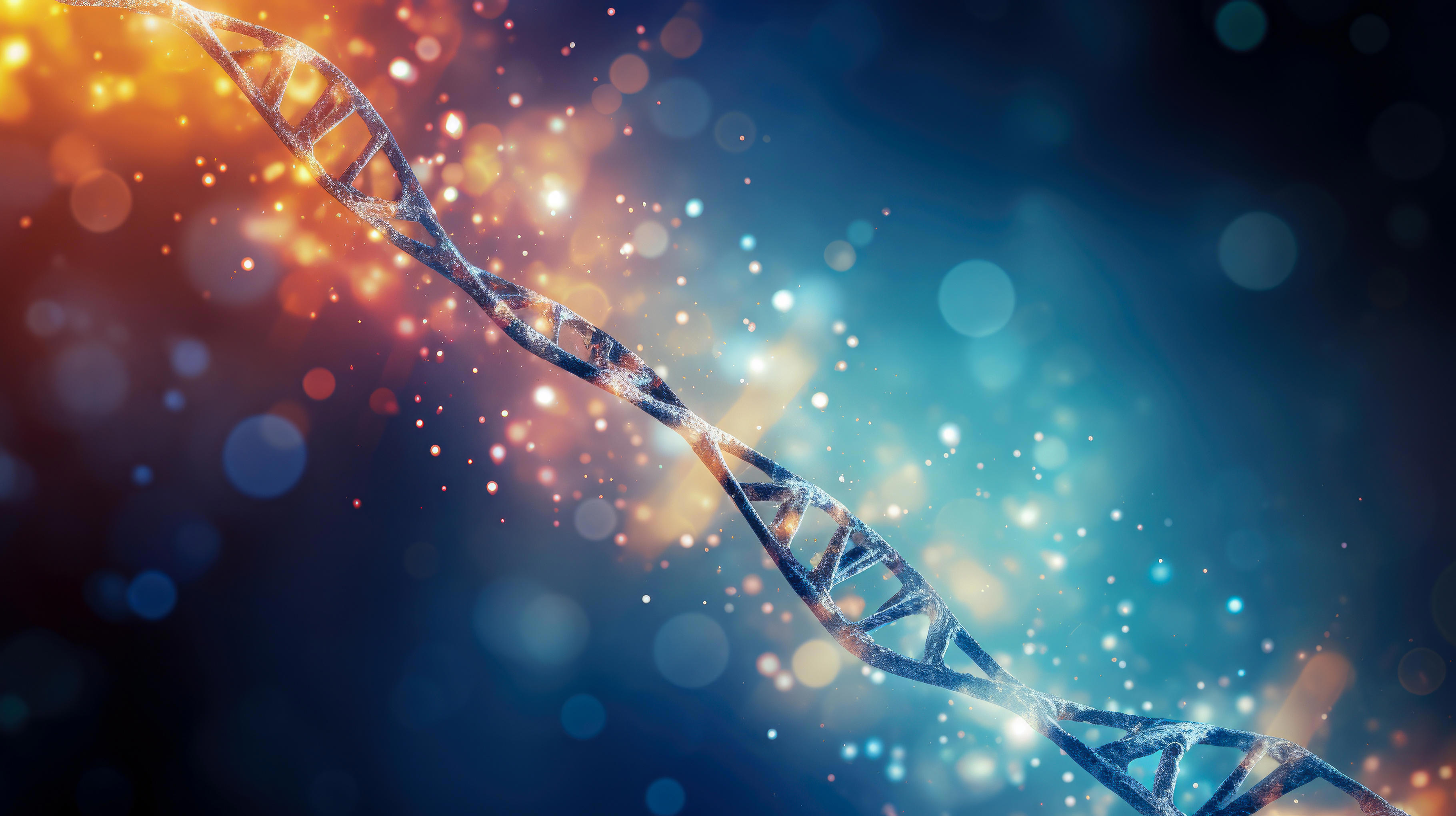 Eurofins Genomics : visualisation moléculaire de l’ADN, symbolisant les services de séquençage, génotypage, PCR et bioinformatique pour la recherche biomédicale et biotechnologique.