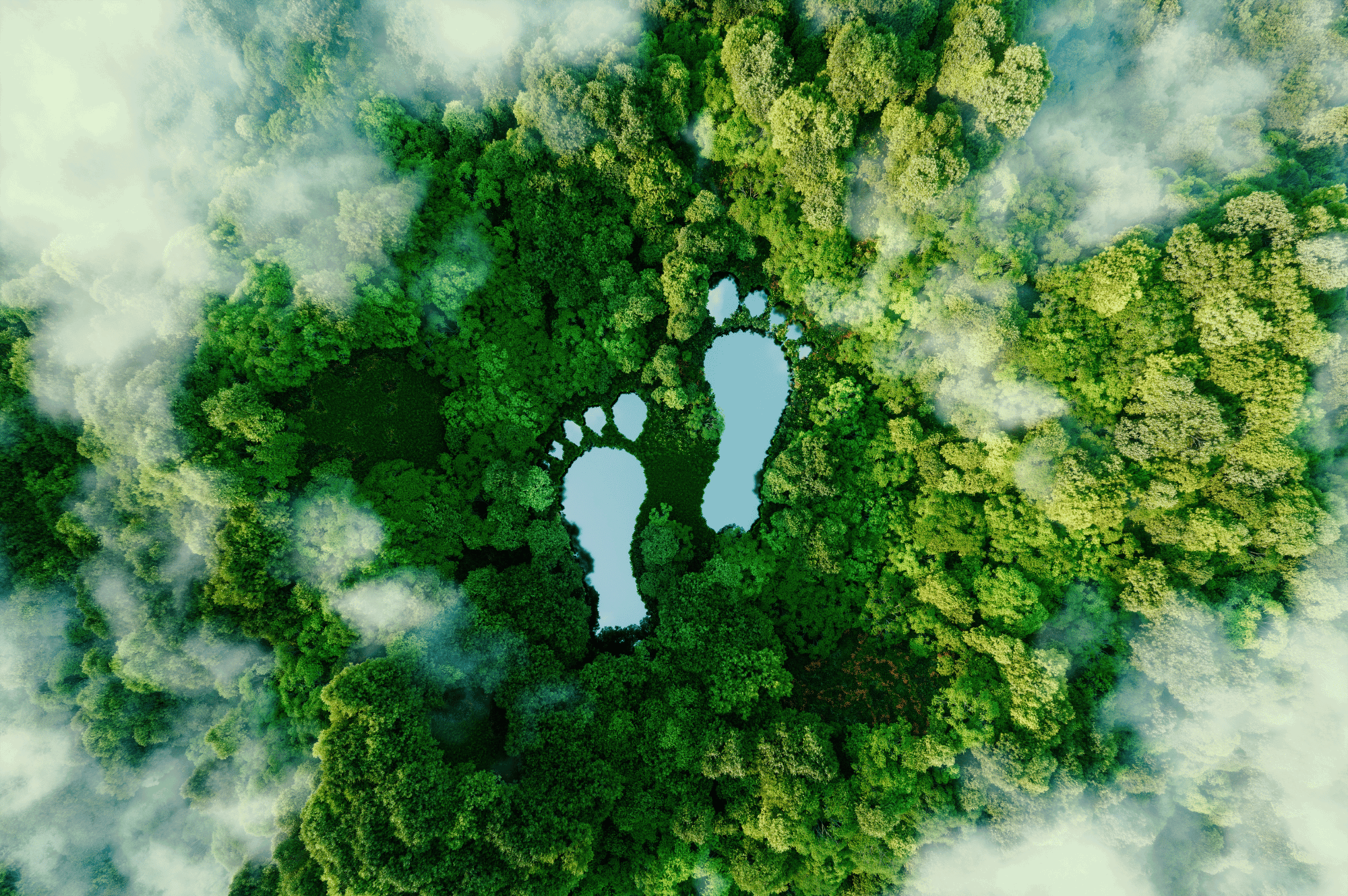 a-lake-in-the-shape-of-human-footprints-in-the-middle-of-a-lush-forest-as-a-metaphor-for-the-impact-of-human-activity-on-the-landscape-and-nature