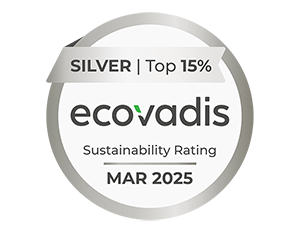 ecoVadis Sustainability Rating, Silver Medal (Top 15%), March 2025 