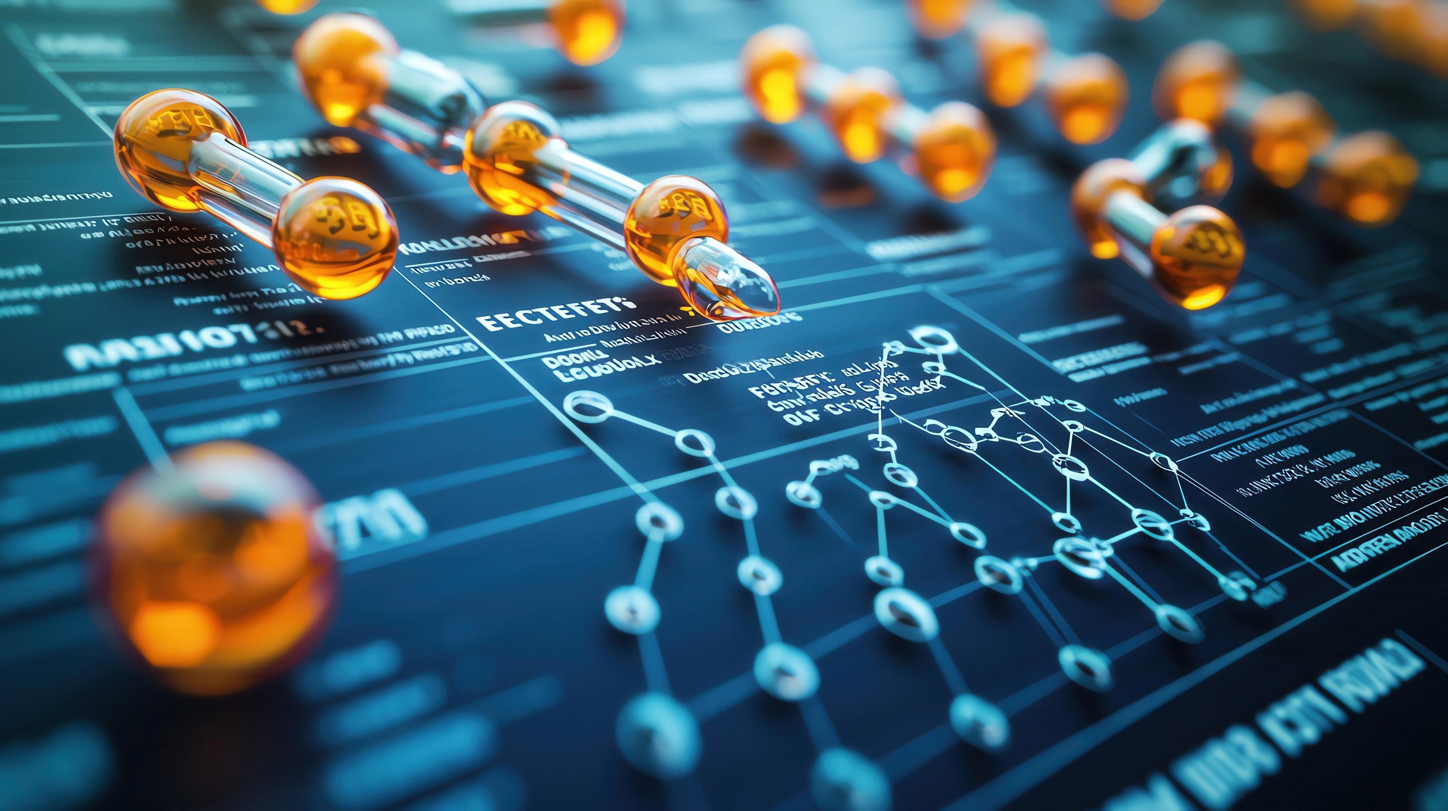 a-scientific-poster-on-pharmacology-with-detailed-molecular-structures-and-drug-efficacy-graphs