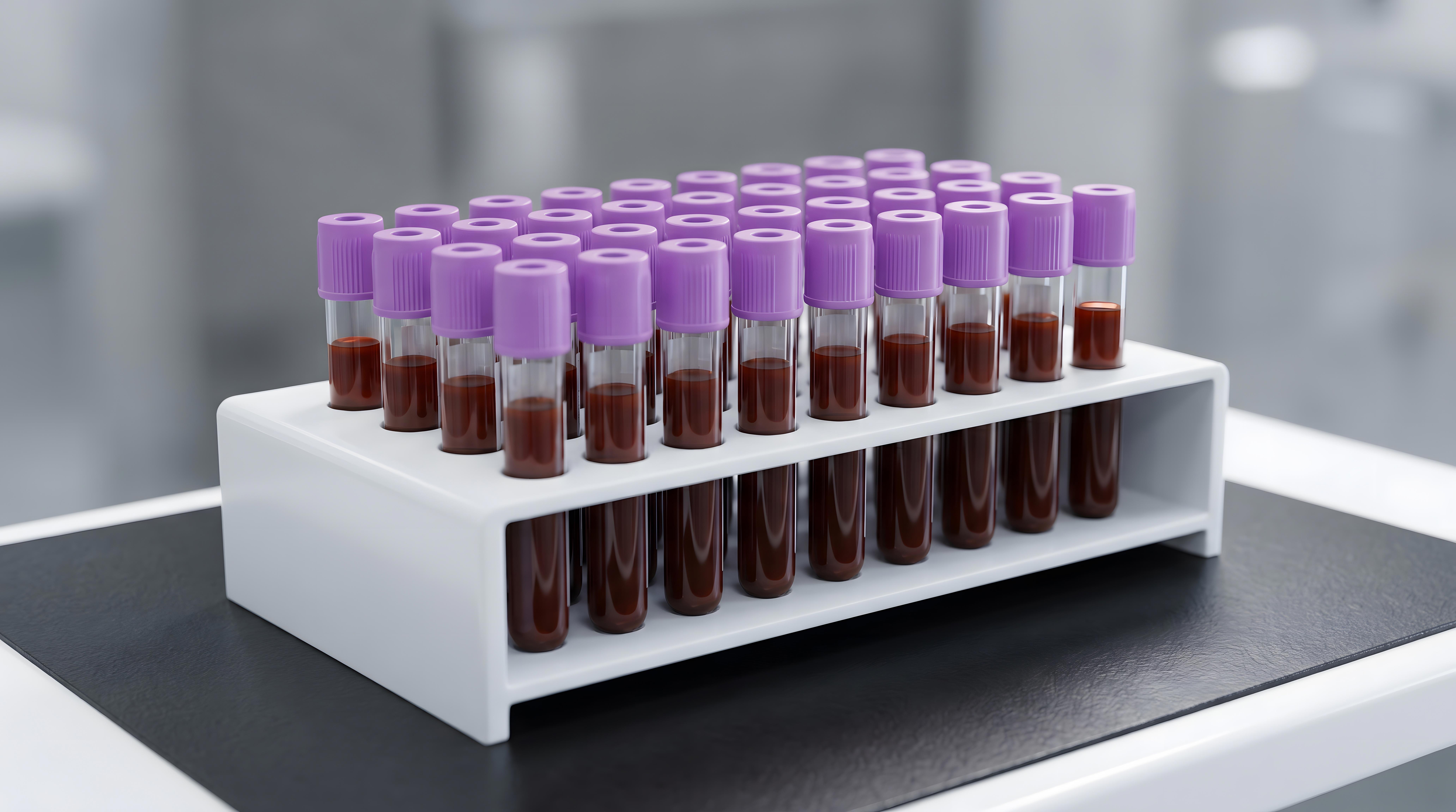 blood-sample-collection-tubes-in-laboratory-rack-medical-testing